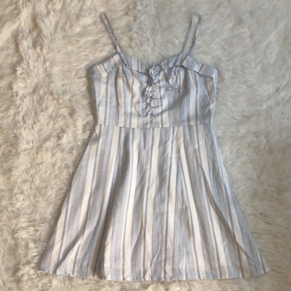 SOLD! By The Way Revolve Blue & White Striped Mini Dress 💙🤍 - Picture 2 of 10